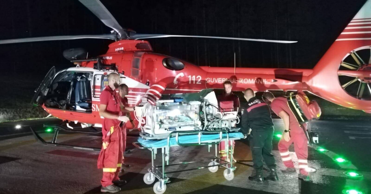 Bevetésen a mentőhelikopter